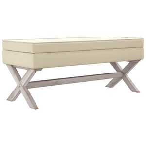 vidaXL Hocker mit Stauraum 110x45x49 cm Leinen