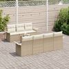 vidaXL Garten-Sofa-Set 8 pcs Beige und Creme 55 x 55 x 37 cm