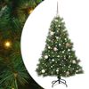 vidaXL K&uuml;nstlicher Weihnachtsbaum mit 150 LEDs Gr&uuml;n 150 cm PE und PVC