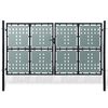 vidaXL Schwarzes Einzeltor f&uuml;r Z&auml;une 300 x 175 cm
