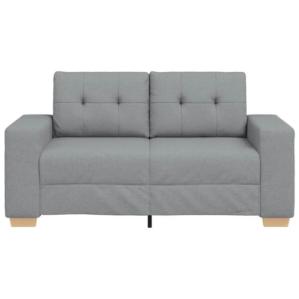 vidaXL Zweisitzer-Sofa Hellgrau 160x77x82 cm Stoff
