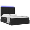 vidaXL Bett mit Stauraum und LED mit LED Schwarz 140 x 190 cm Samt
