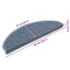 vidaXL Treppenmatten Selbstklebend Sisal-Optik 15 Stk. 65x21x4 cm Blau
