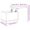 vidaXL Couchtisch 40x50x35 cm Massivholz Kiefer