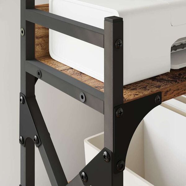 vidaXL Druckerständer Altholz 40 x 20 x 40 cm Holzwerkstoff