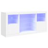vidaXL Sideboard mit LED-Leuchten Wei&szlig; 142,5x37x67 cm