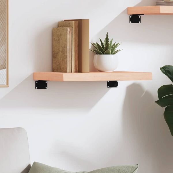 vidaXL Wandregal 40x30x(2-4) cm Massivholz Eiche Unbehandelt