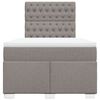 vidaXL Boxspringbett mit Matratze Taupe 120x190 cm Stoff