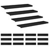 vidaXL Treppenstufen 16 stk. 110 x 30 x 2 cm Schwarz Massivholz Buche
