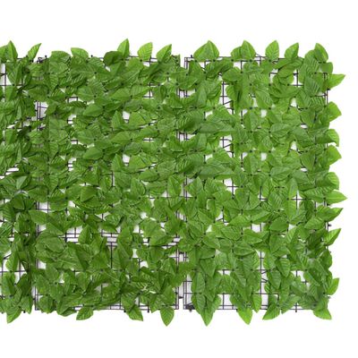 vidaXL Balkon-Sichtschutz mit Grünen Blättern 400x100 cm