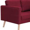vidaXL 3-Sitzer-Sofa Stoff Weinrot