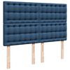 vidaXL Ottoman-Bett mit Matratze Blau 140x200 cm Stoff