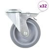vidaXL 32 Stk. Lenkrollen mit R&uuml;ckenloch 100 mm