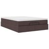 vidaXL Ottoman-Bett mit Matratze Dunkelbraun 140x200 cm Stoff