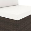 vidaXL Modulares Mittelsofa Poly Rattan Braun