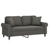 vidaXL 2-Sitzer-Sofa mit Kissen Dunkelgrau 140 cm Samt