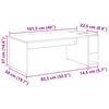 vidaXL Couchtisch Altholz 101,5 x 50 x 37 cm Holzwerkstoff