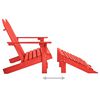 vidaXL Adirondack-Gartenbank 2-Sitzer mit Fußteil Tannenholz Rot