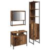 vidaXL Badezimmerm&ouml;bel-Set 3 stk. Altholz 33 x 33 x 185,5 cm