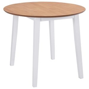 vidaXL Esstisch Klappbar Rund MDF Wei&szlig;