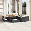 vidaXL Garten-Sofa-Set mit Kissen 13 pcs Schwarz und Creme