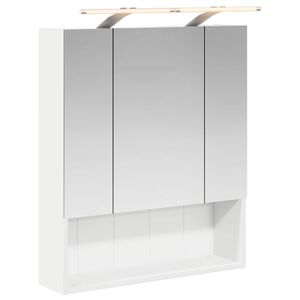 vidaXL Badezimmerspiegelschrank Wei&szlig; 60 x 14.5 x 70 cm Holzwerkstoff
