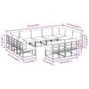 vidaXL Gartensofa-set mit Kissen 11 pcs Schwarz Aluminium