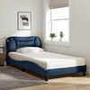 vidaXL Bett mit Matratze "Hvar" Blau 100x200 cm Stoff