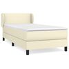 vidaXL Boxspringbett mit Matratze Creme 100x200 cm Kunstleder