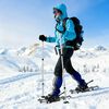 vidaXL 3 in 1 Schneeschuhe mit Wanderst&ouml;cken Silber und Schwarz