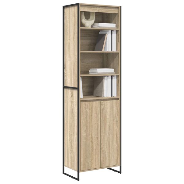 vidaXL Hohe Schr&auml;nke 2 pcs Sonoma 60 x 36 x 200 cm Holzwerkstoff