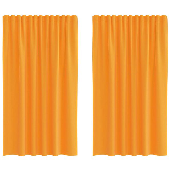 vidaXL Voile Vorh&auml;nge mit Stangentaschen 2 Stk. Orange