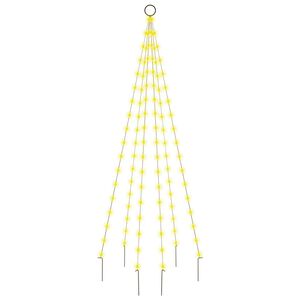 vidaXL LED-Weihnachtsbaum f&uuml;r Fahnenmast Warmwei&szlig; 108 LEDs 180 cm