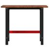 vidaXL Werkbank Dunkelbraun 100x60x81,5 cm Massivholz Eiche Rechteckig