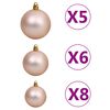 vidaXL K&uuml;nstlicher Weihnachtsbaum Beleuchtung & Kugeln Gold 150 cm PET