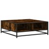 vidaXL Couchtisch Räuchereiche 80x80x30 cm Holzwerkstoff und Metall