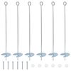 vidaXL Erdanker 6 Stk. &Oslash;10 x 60 cm Galvanisiertes Metall Silber