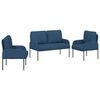 vidaXL Sofagarnituren mit Kissen 3 pcs Blau 115 x 56 x 80 cm Sperrholz
