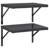 vidaXL Wandregale 2 Stk. 50x40 cm Schwarz Edelstahl