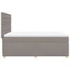 vidaXL Boxspringbett mit Matratze Taupe 160x200 cm Stoff
