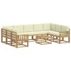 vidaXL Outdoor-Sofagarnitur 10 pcs Wei&szlig; und Creme 59 x 59 x 37 cm