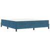 vidaXL Boxspringbett mit Matratze Dunkelblau 180 x 200 cm Stoff