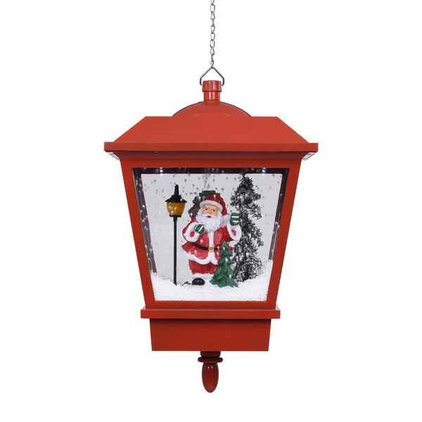 vidaXL Weihnachts-Hängelampe LED-Licht und Weihnachtsmann Rot 27×27×45