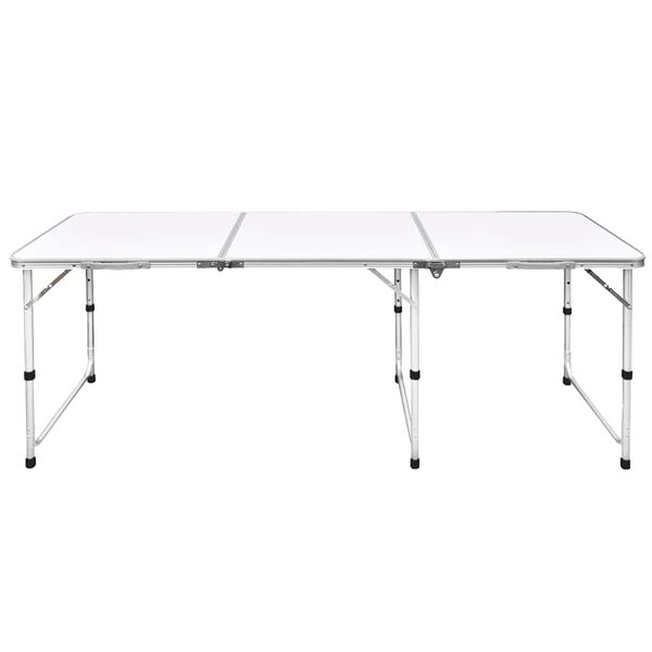 Campingtisch zusammenklappbar höhenverstellbar Aluminium 180 x 60 cm
