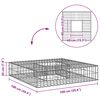 vidaXL Gabionen Hochbeet Silber 100 x 100 x 20 cm Verzinkter Stahl
