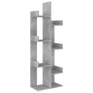 vidaXL B&uuml;cherregal Betongrau 48x25,5x140 cm Holzwerkstoff