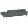 vidaXL Wohnzimmer Couch 3 pcs Dunkelgrau Polyester