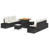 vidaXL Gartensofa-set 9 stk. Schwarz Poly-Rattan