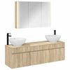 vidaXL Badezimmerschrank-Set 4 stk. Sonoma-Eiche Holzwerkstoff