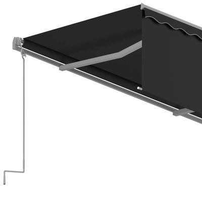 vidaXL Markise Automatisch Einziehbar mit Volant 3x2,5 m Anthrazit